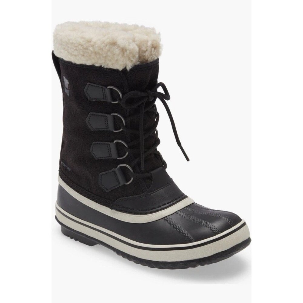 SOREL Winter Carnival Snow Boots Womens Sz 5 Black Stone New $180